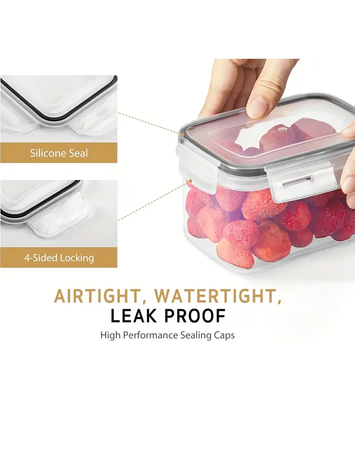 24 Piece Airtight Kitchen Storage Containers With Labels