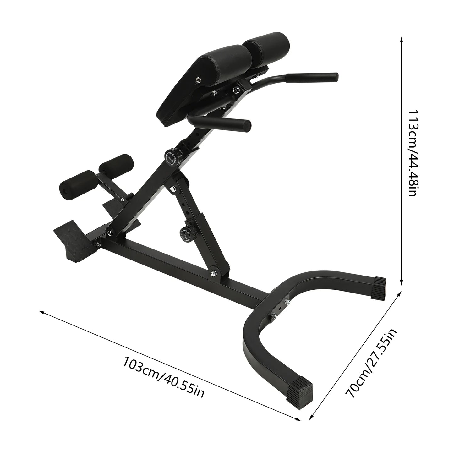 Back Extension Roman Chair With Steel Frame And Adjustable Inclines