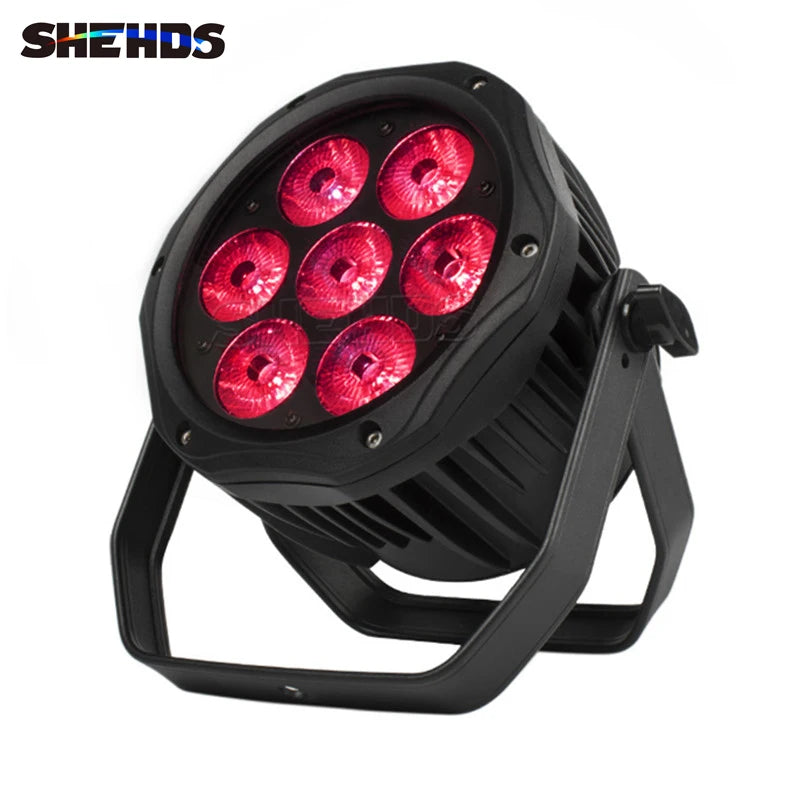 SHEHDS Waterproof LED Par 7x12W RGBW Light Outdoor IP65 7x18W 6in1 DMX Effect Stage Professional DJ Christmas Lights Audience