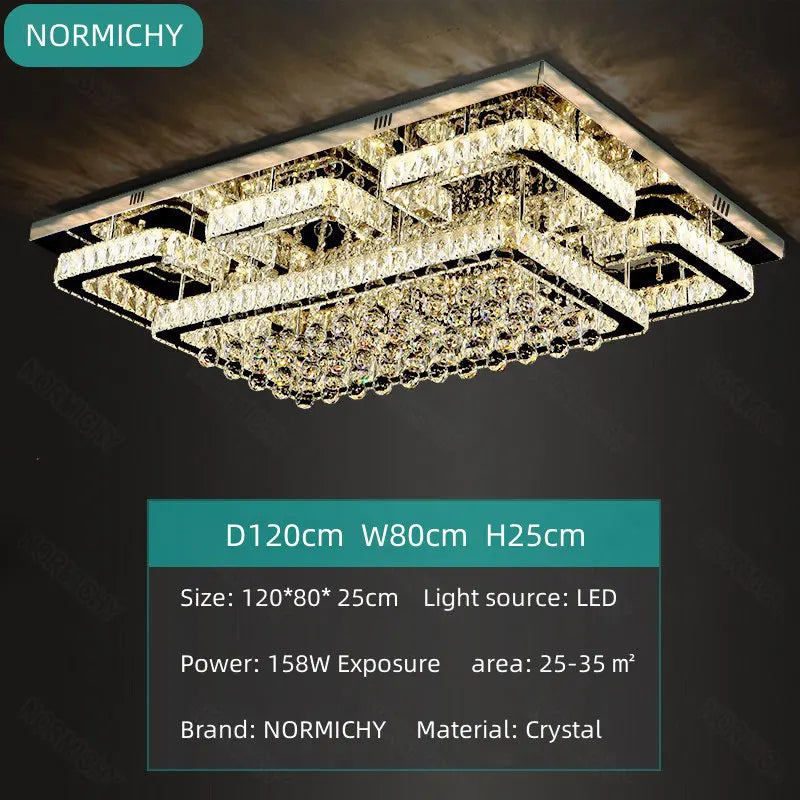 TAONUANSHU Modern Luxury Crystal LED Chandelier For Living Room