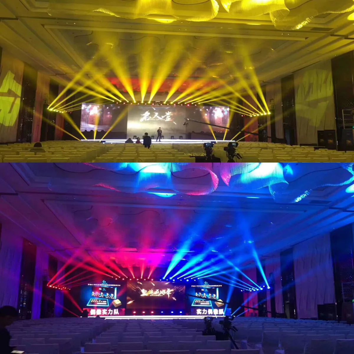 300W Mini BEAM With Halo Effect Moving Head Light 14R Beam Wah Zoom Sharpy 19channels 48 rotating prisms DMX Stage DJ lights