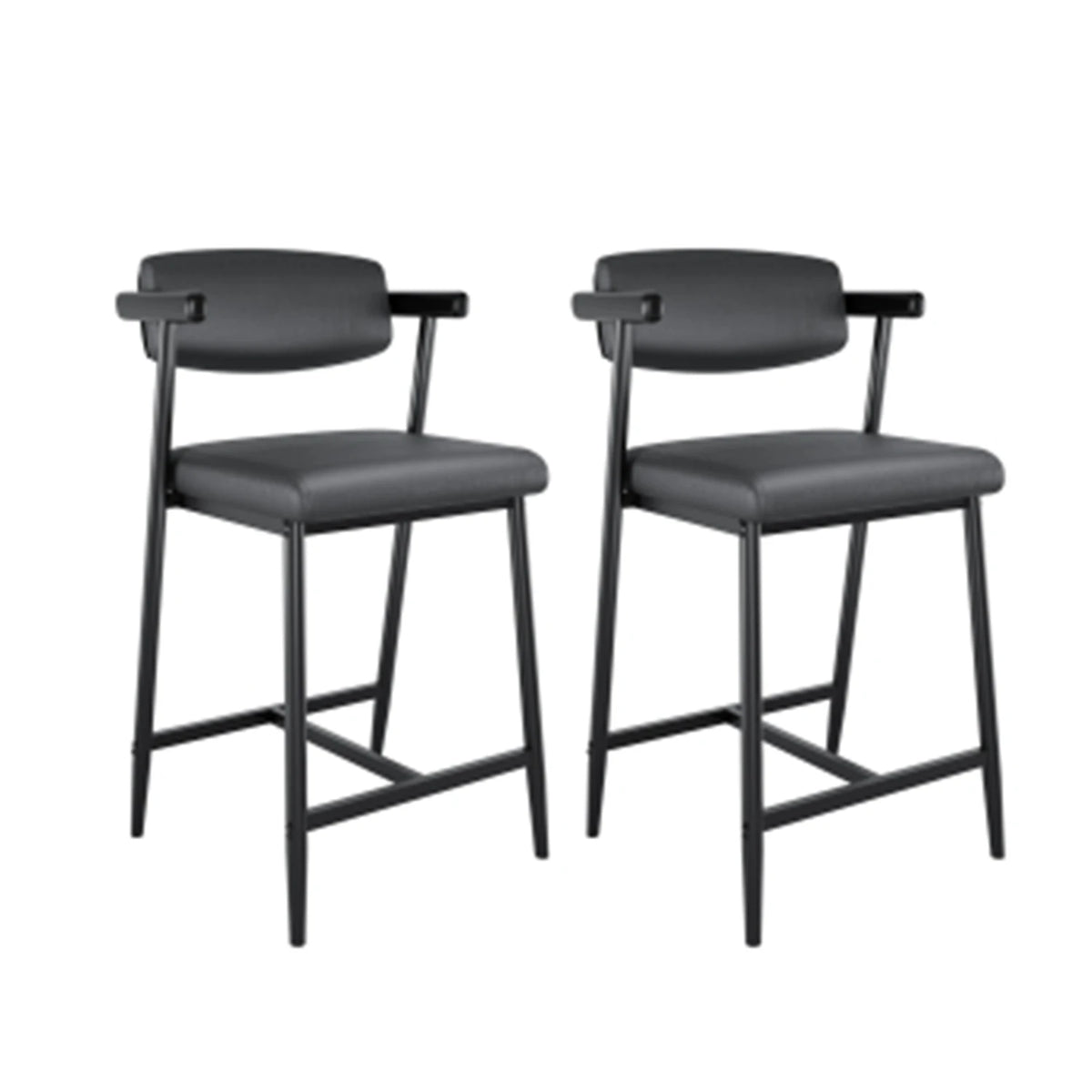 Twister Ck Upholstered Metal Bar Stools With Supportive Backrests