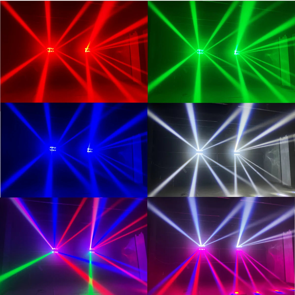 2PCS 8x15W 4in1 RGBW Beam Moving Head Wash DJ Bar Strobe Stage Effects Led Spider Light