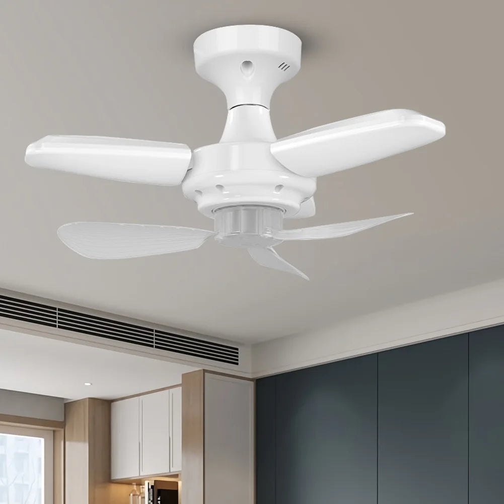 Modern Ceiling Fan with LED Light Remote Control Silent Ceiling Fan for Bedroom Kitchen Living Room