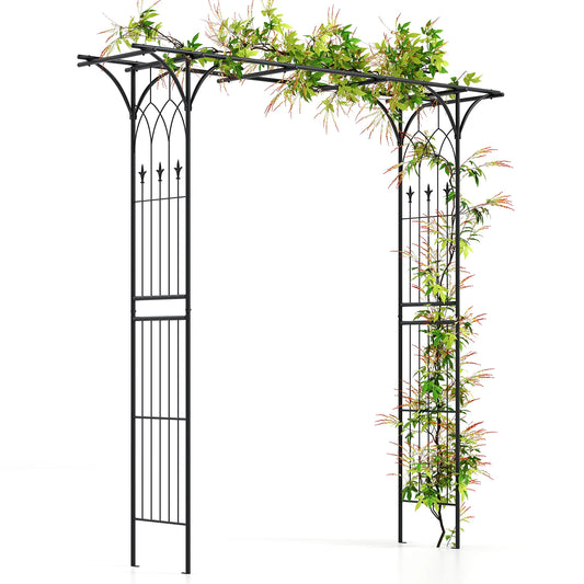 LIFEZEAL Garden Rose Arch Pergola Climbing Trellis Metal