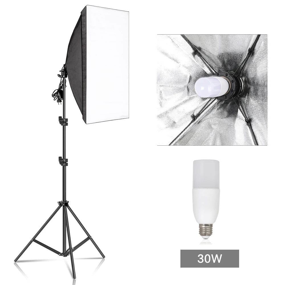 SH Photography Softbox Lighting Kit Professional Continuous Studio Light