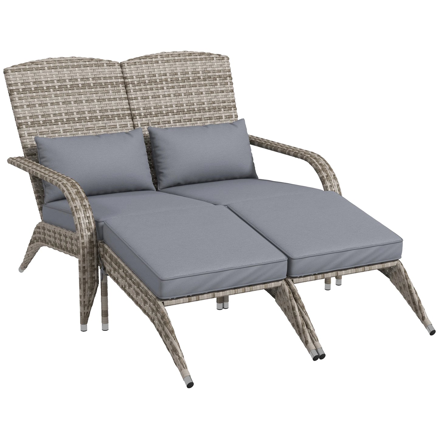 Patio Wicker Adirondack Chair With Cushions For Outdoor Use