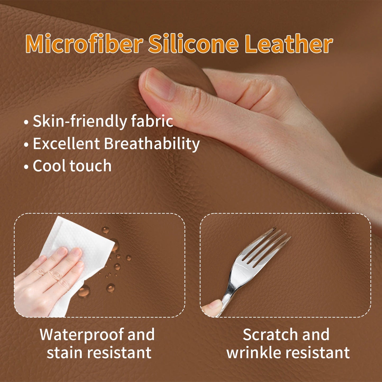 Luxury Microfiber Leather Dining Chairs Set Of 2 For Restaurant