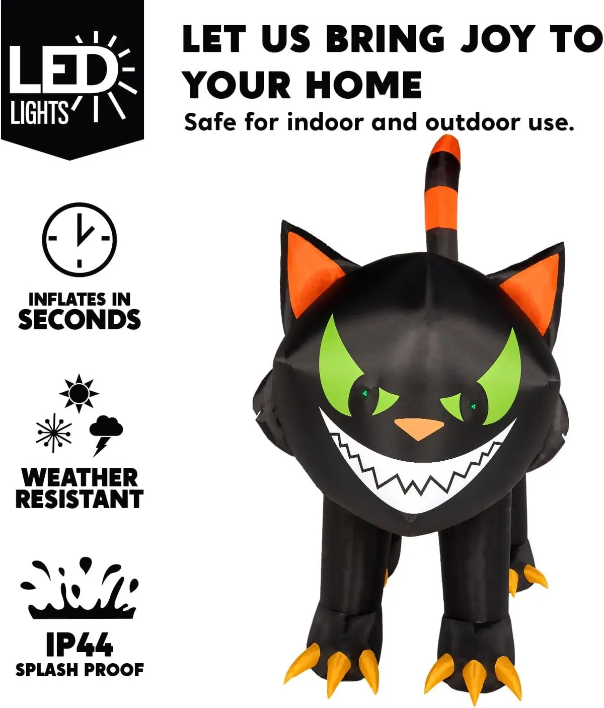 Joyfy Halloween Moving Head Inflatable Led Lights Outdoor Yard Decor