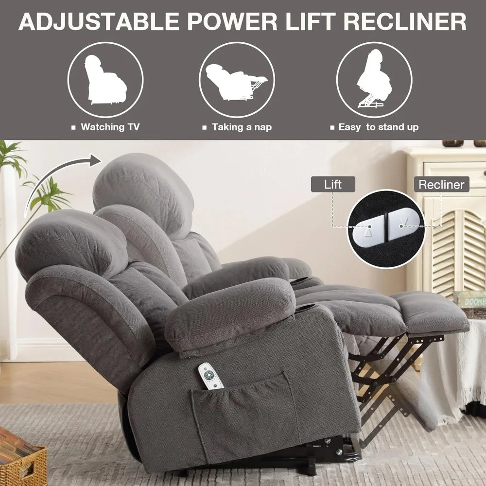 XIAOLANG Electric Power Lift Recliner With Massage And Lumbar Heating