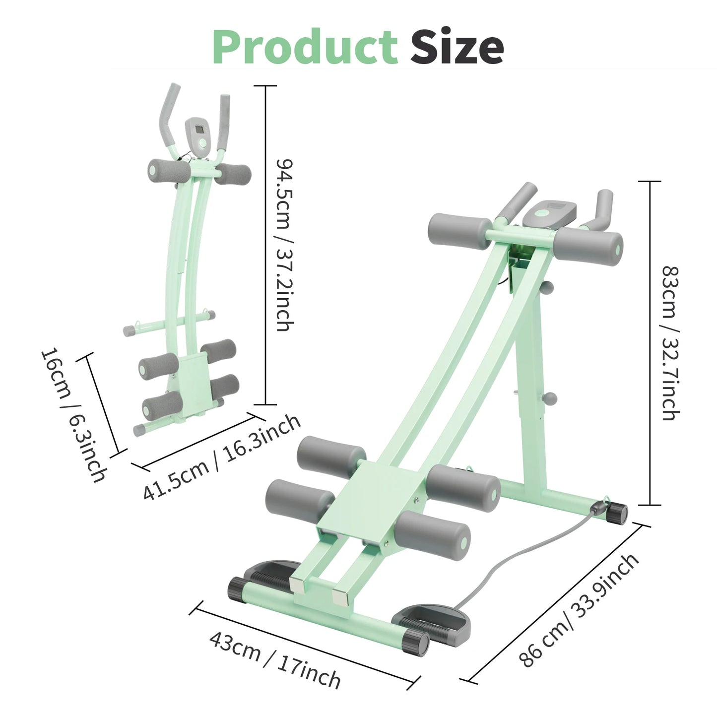 Abdominal Curling Exercise Machine Dual Track Trainer for Home Gym