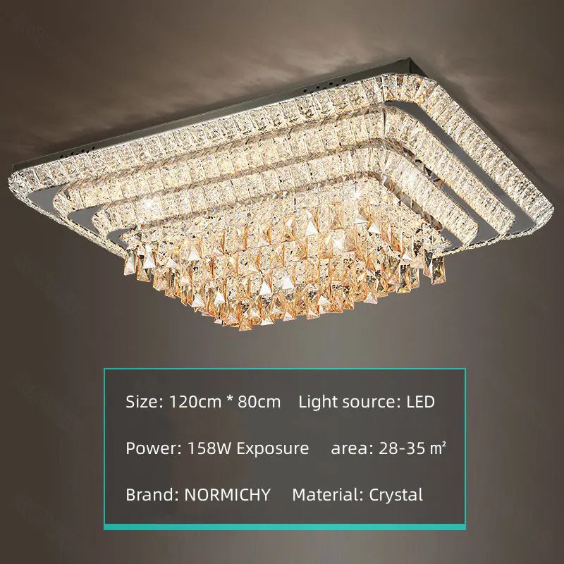 TAONUANSHU Modern Luxury Crystal LED Chandelier For Living Room