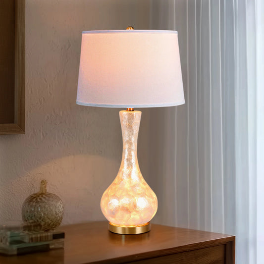Opal Glass Table Lamp for Bedroom and Living Room Decor