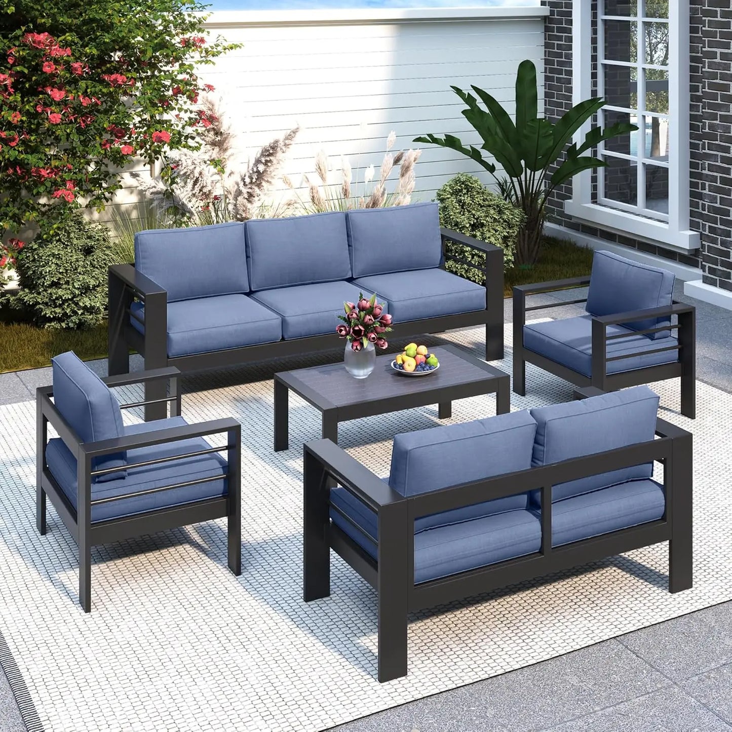 All-Aluminum Outdoor Patio Furniture Set For All Weather Durability