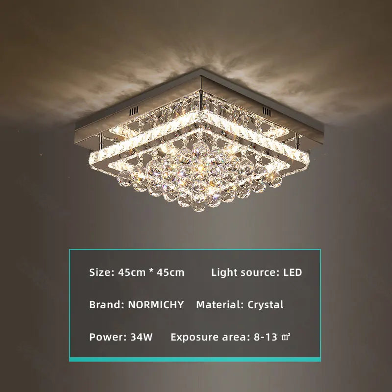 TAONUANSHU Modern Luxury Crystal LED Chandelier For Living Room