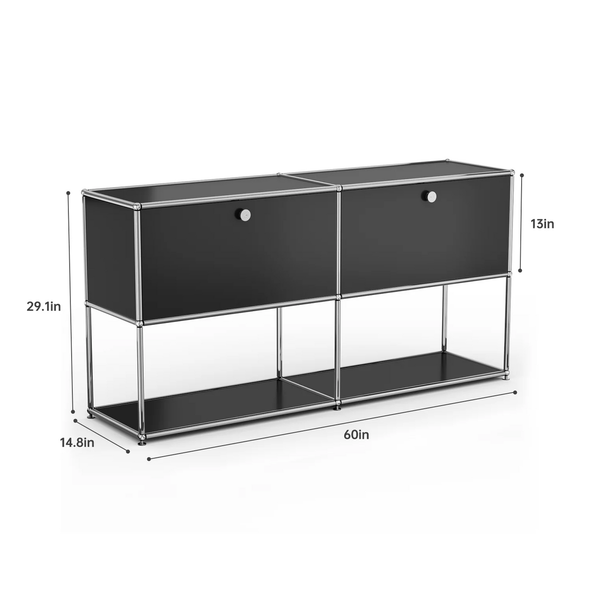 Cottinch Modern Metal Storage Cabinet Sideboard Organizer for Home