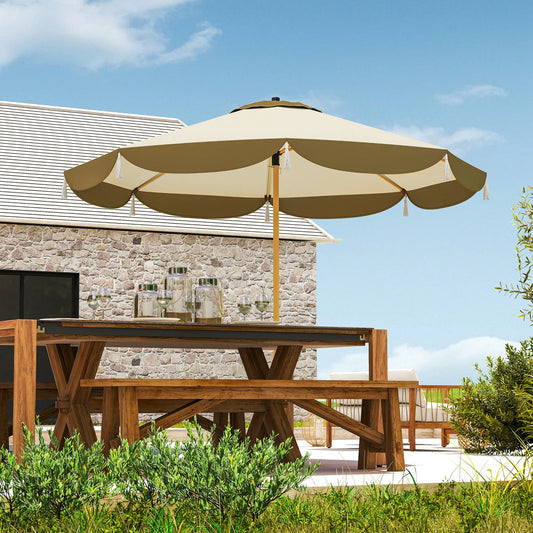 Outsunny Patio Umbrella Upf 50 Sunshade For Outdoor Garden Shade
