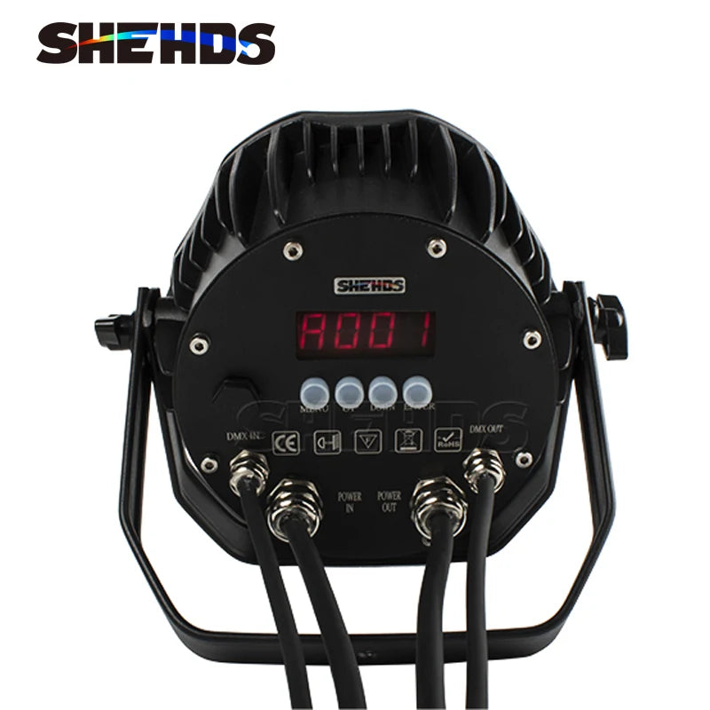 SHEHDS Waterproof LED Par 7x12W RGBW Light Outdoor IP65 7x18W 6in1 DMX Effect Stage Professional DJ Christmas Lights Audience