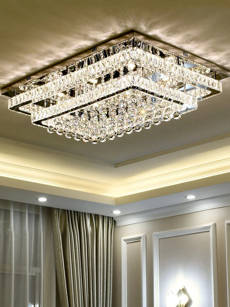 TAONUANSHU Modern Luxury Crystal LED Chandelier For Living Room