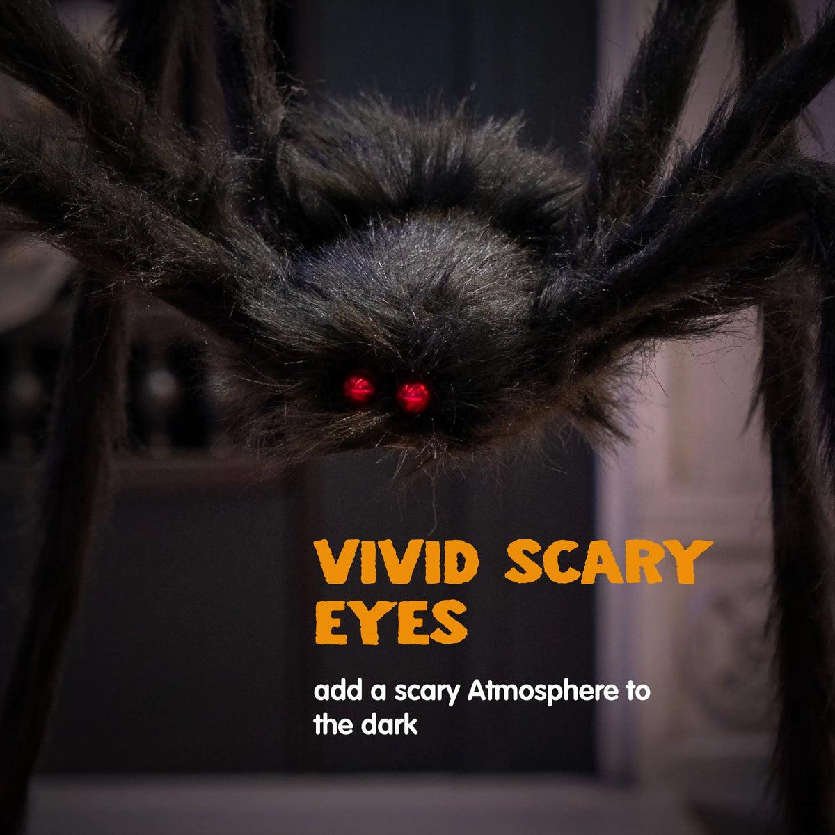 Joyfy Light Up Giant Spider Halloween Outdoor Decoration Prop