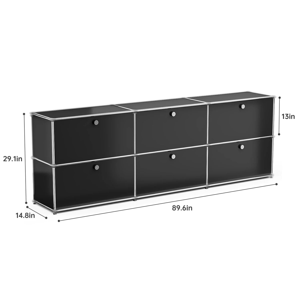 Cottinch Modern Metal Storage Cabinet Sideboard Organizer for Home