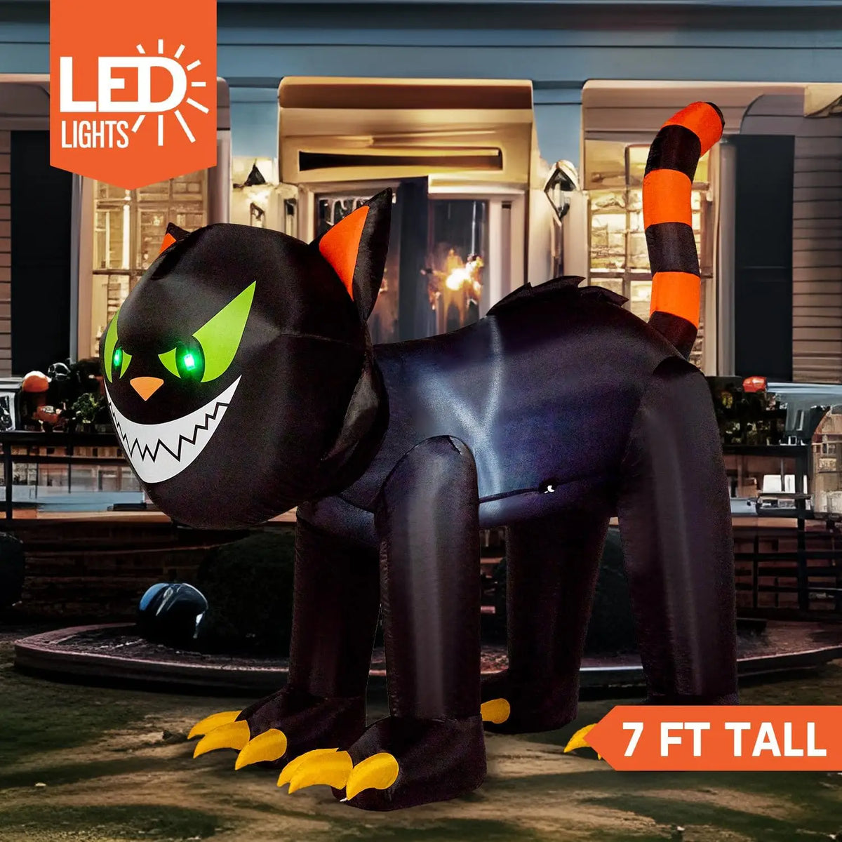 Joyfy Halloween Moving Head Inflatable Led Lights Outdoor Yard Decor
