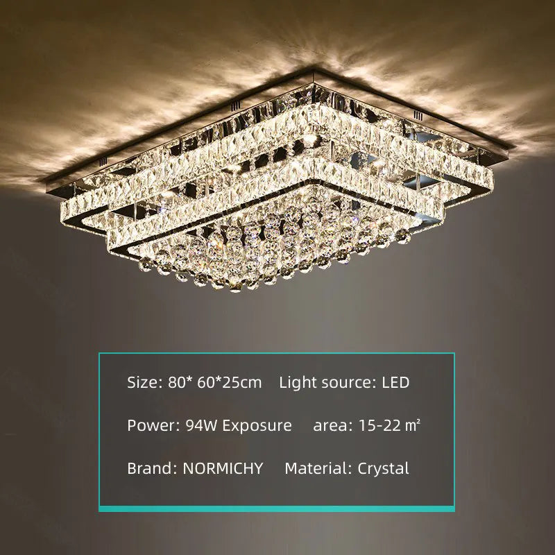 TAONUANSHU Modern Luxury Crystal LED Chandelier For Living Room