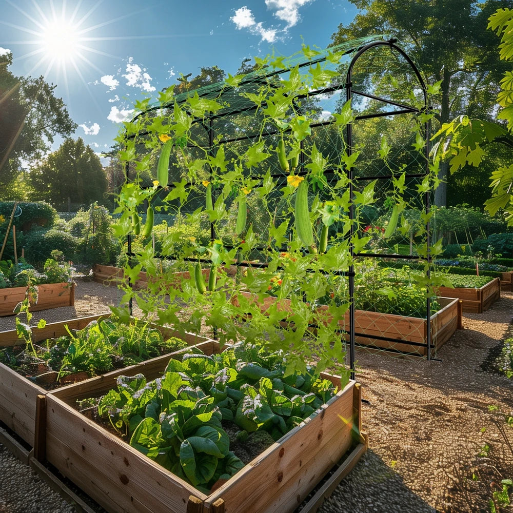 Wisfor U Shaped Metal Garden Trellis for Climbing Plants