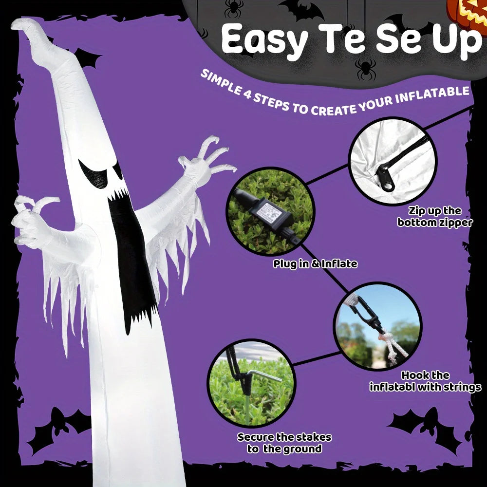 Joyfy Halloween Inflatable Ghost Outdoor Decoration With LED Lights