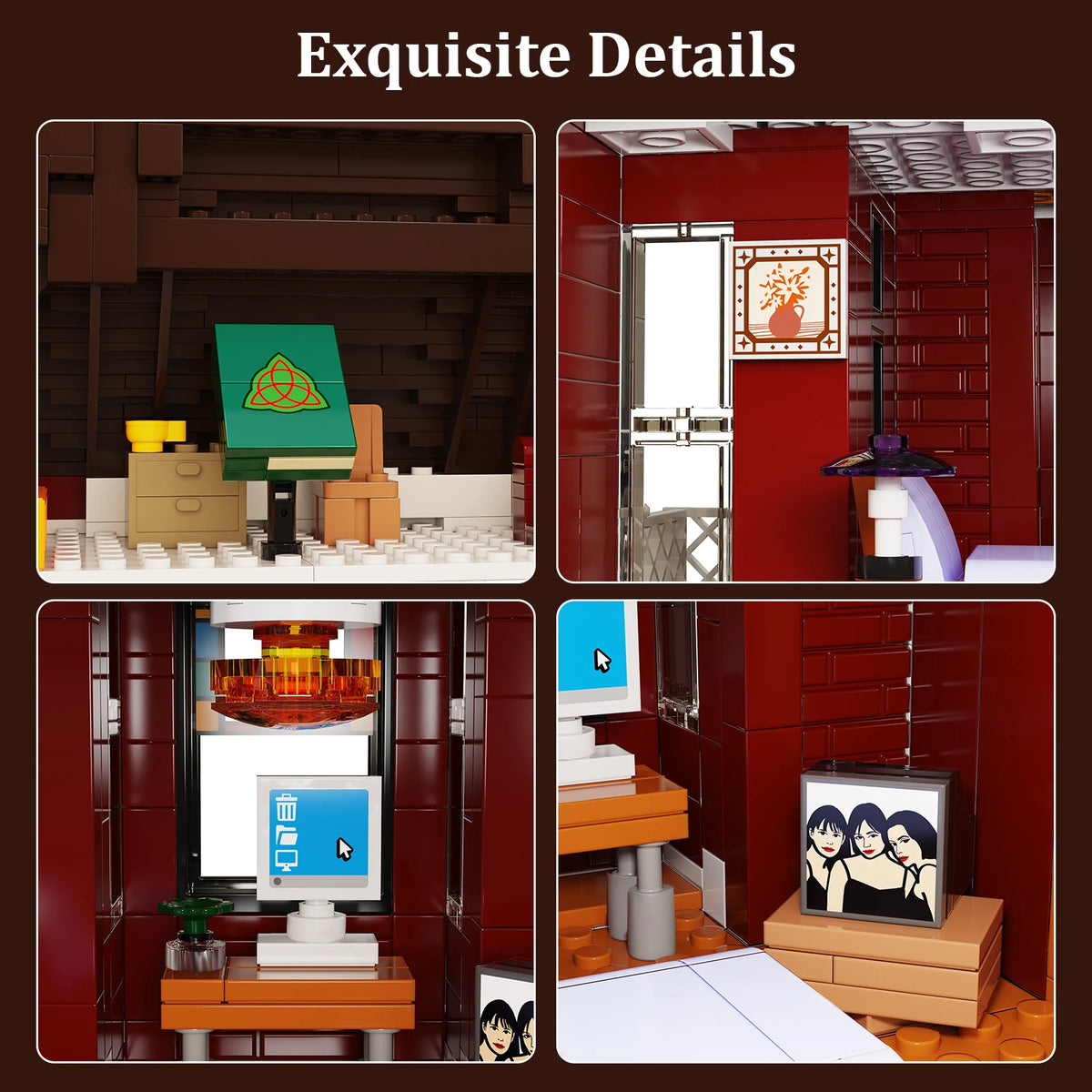 BuildMoc Halliwell Manor Building Blocks Set Model Kit For Fans