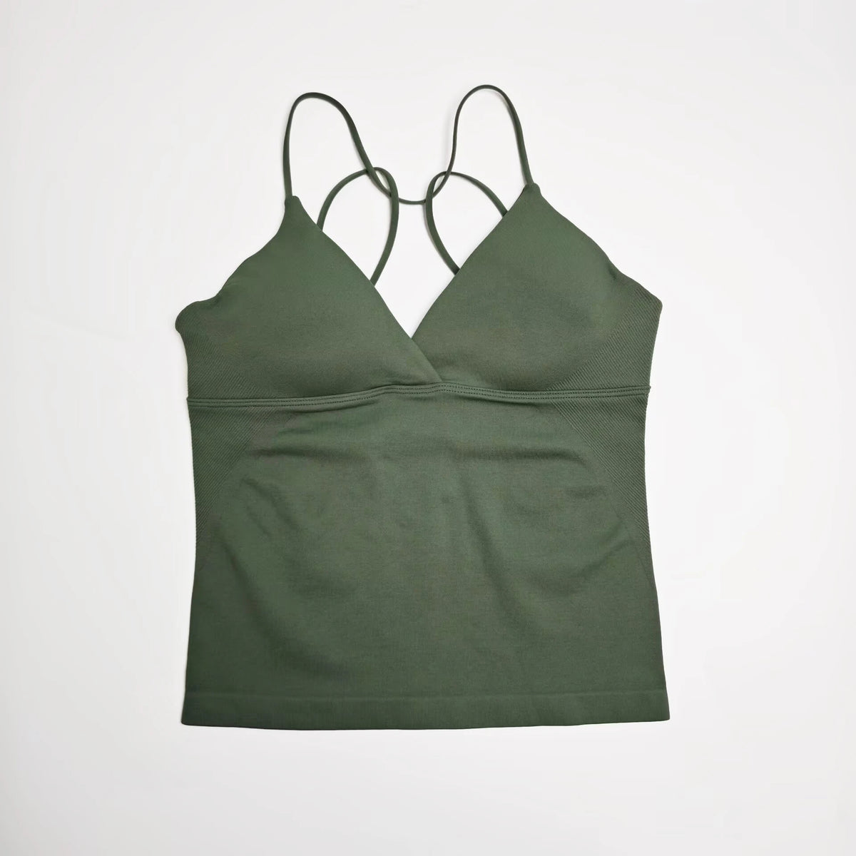 NCLAGEN Women's Twist Front Seamless Yoga Workout Tank Top