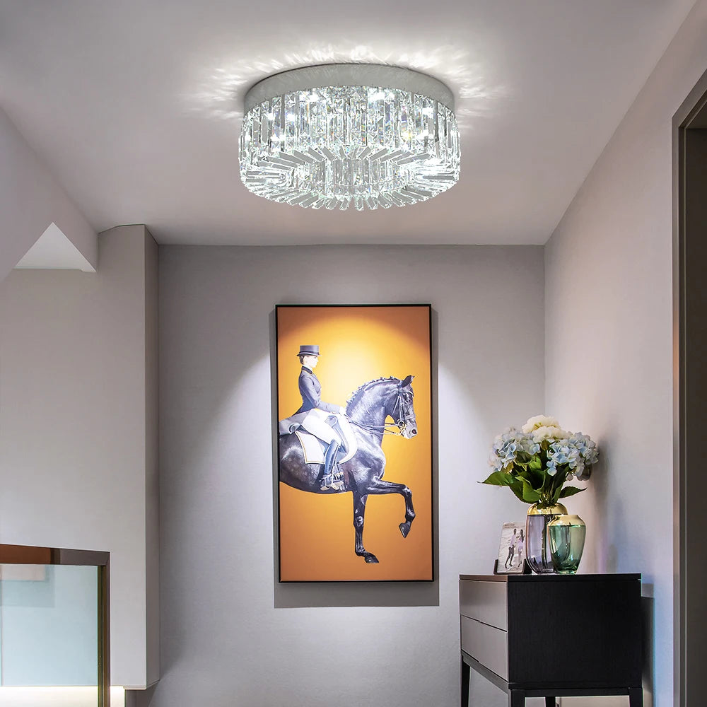 Gold Luxury Crystal Ceiling Lamp Living Room Modern Chandeliers Decoration Led Ceiling Lights Lighting Fixture Diameter 40 50cm