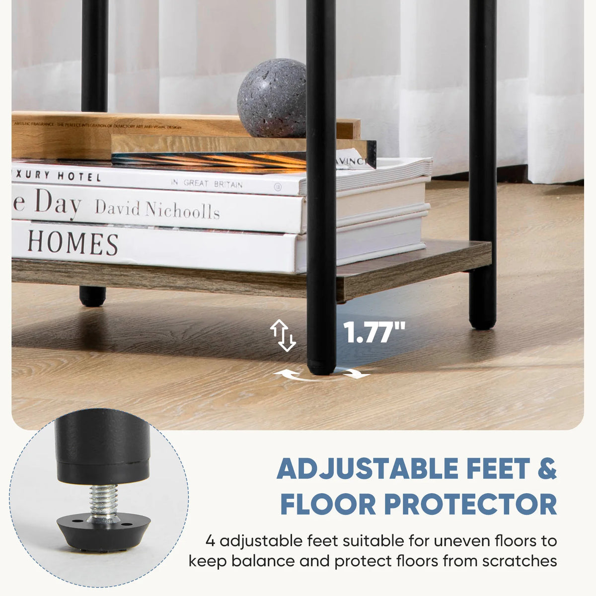 MCQ 3 Tier Living Room Coffee Table With Storage Shelf