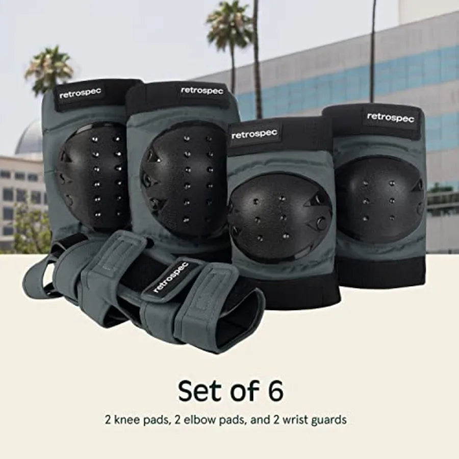 Protective Knee Elbow Wrist Guard Set For Skateboarding