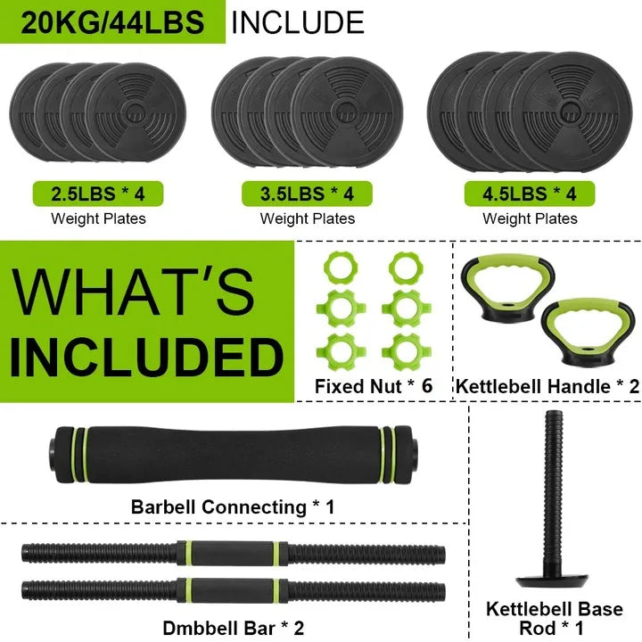TWISTER.CK Adjustable Dumbbells 44/66/88 Lbs Free Weight Set for Home Gym