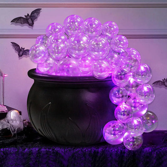 Vintage Bubbling Cauldron Light And Candy Storage For Halloween