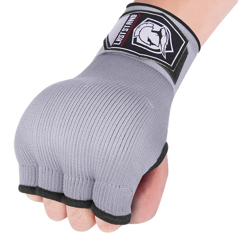 Gingpai Sport Gel Boxing Hand Wrap Gloves Half Finger MMA