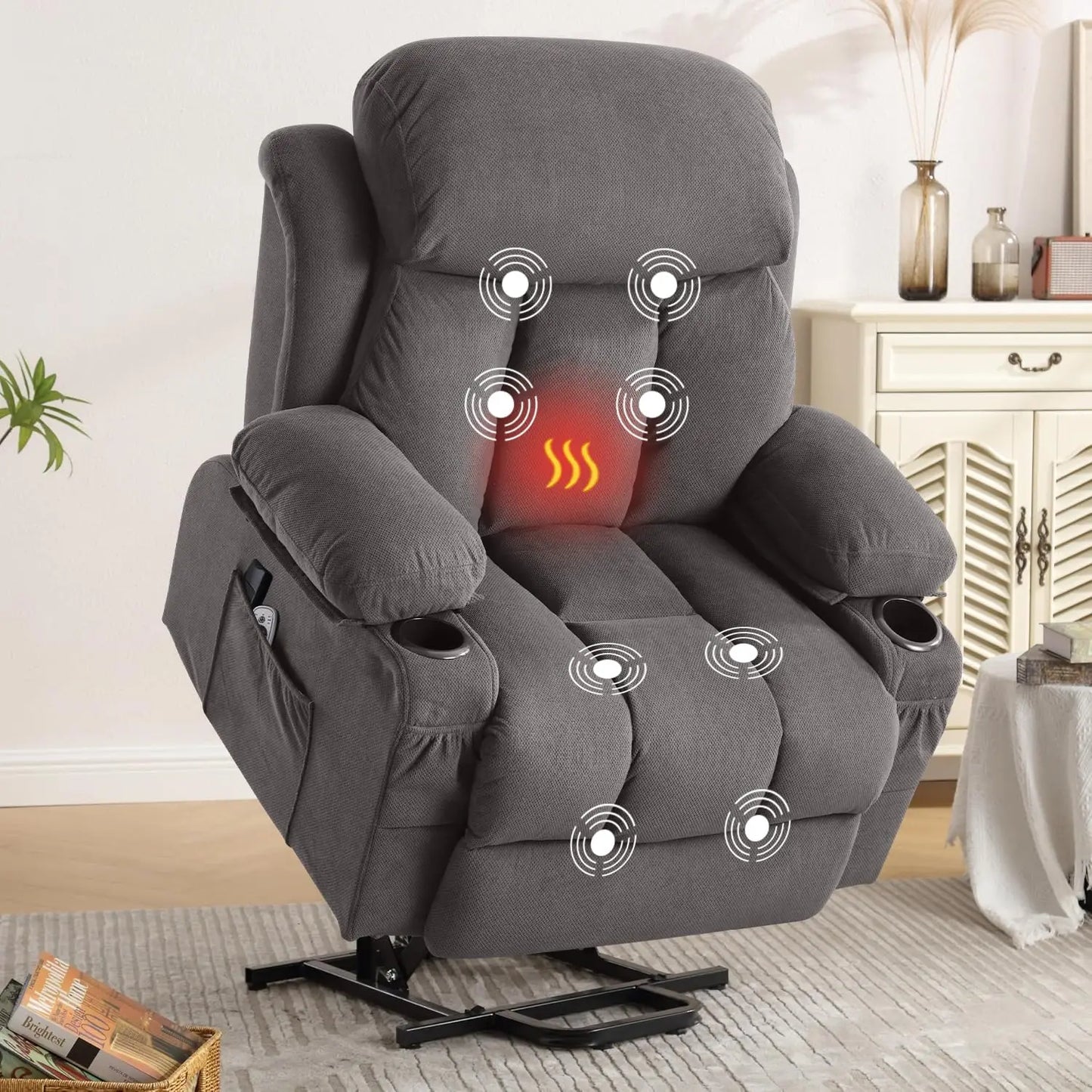 XIAOLANG Electric Power Lift Recliner With Massage And Lumbar Heating