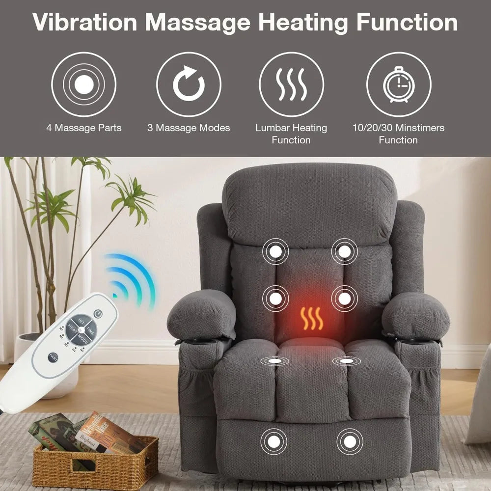 XIAOLANG Electric Power Lift Recliner With Massage And Lumbar Heating