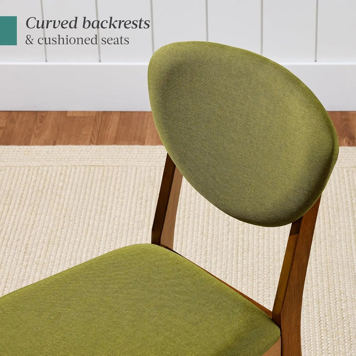 Mid Century Modern Dining Chairs With Padded Backrest