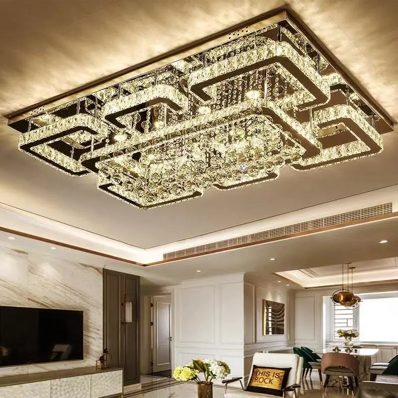 TAONUANSHU Modern Luxury Crystal LED Chandelier For Living Room