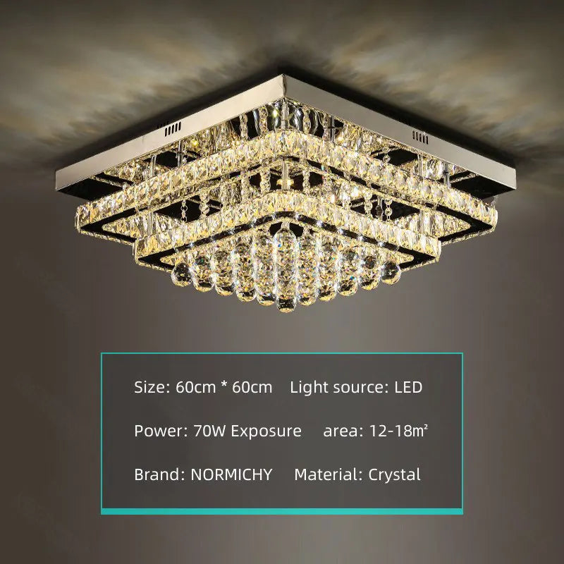 TAONUANSHU Modern Luxury Crystal LED Chandelier For Living Room