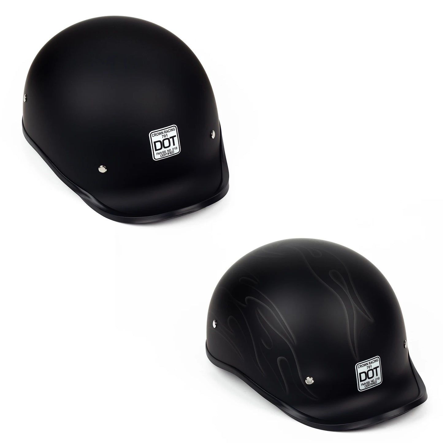 CrownRacing Motorcycle Helmets 3/4 Open Face Helmet