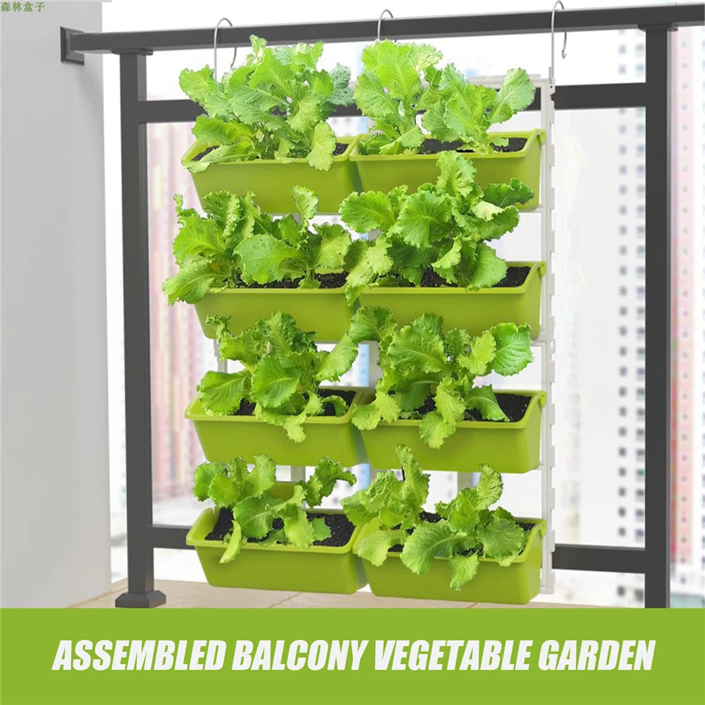 Four Tier Wall Mounted Garden Planter For Vertical Plant Pots