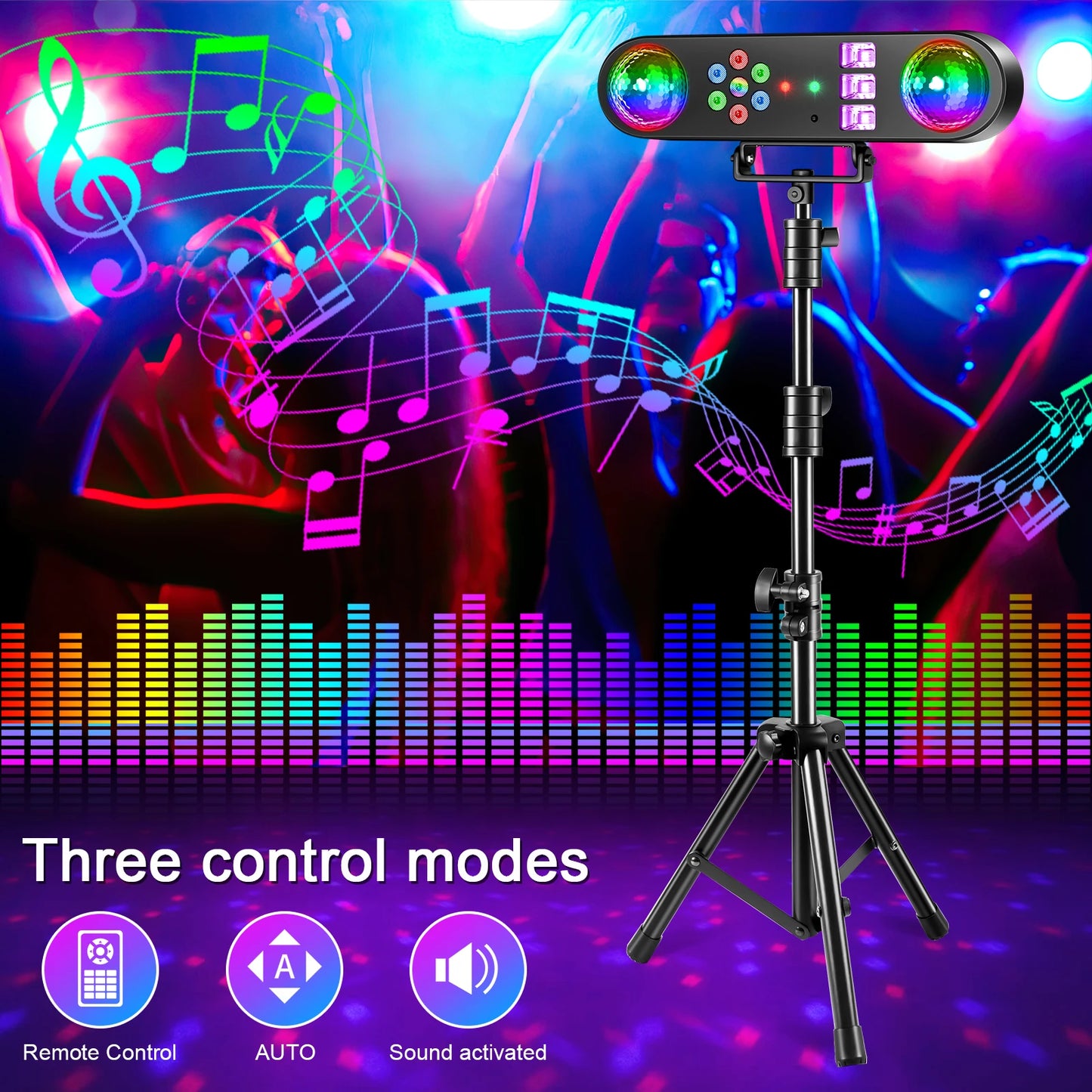 U'King Mini 5In1 Bracket Light Remote Stage DJ Ball Effects