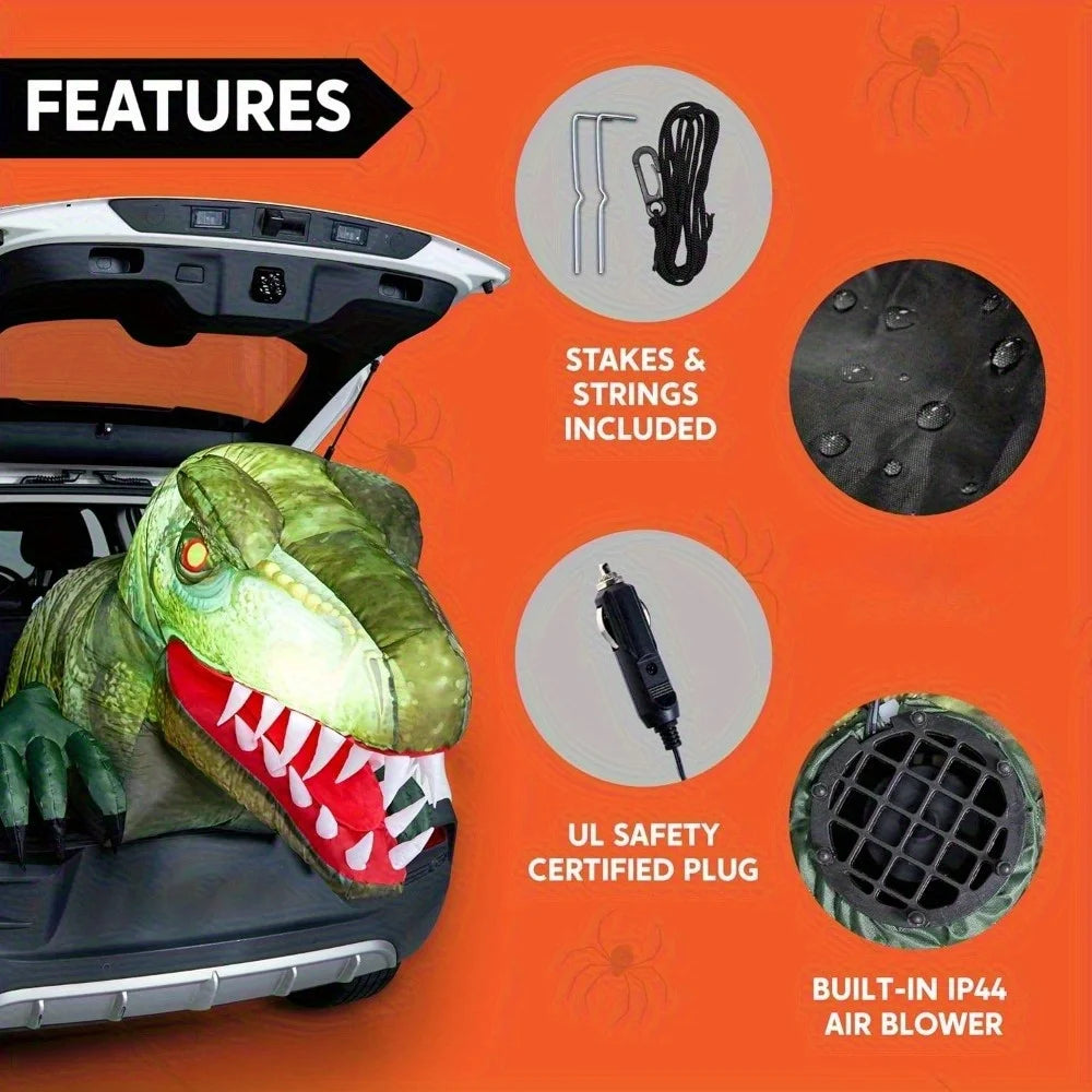 Animated Halloween Dinosaur Inflatable Outdoor Yard Decoration With Led Lights