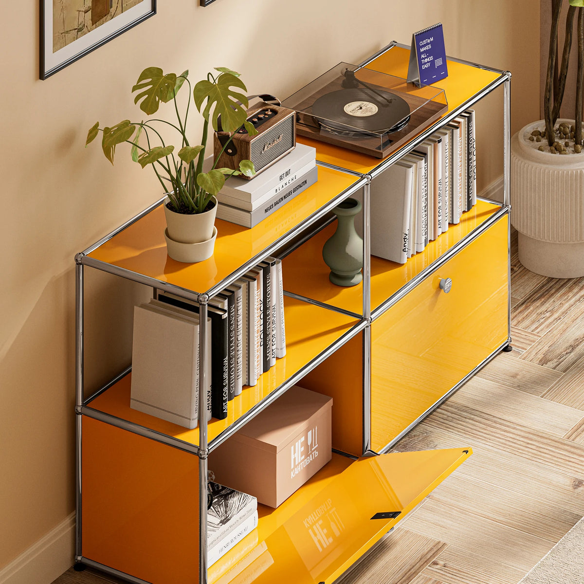 Cottinch Modern Metal Storage Cabinet Sideboard Organizer for Home