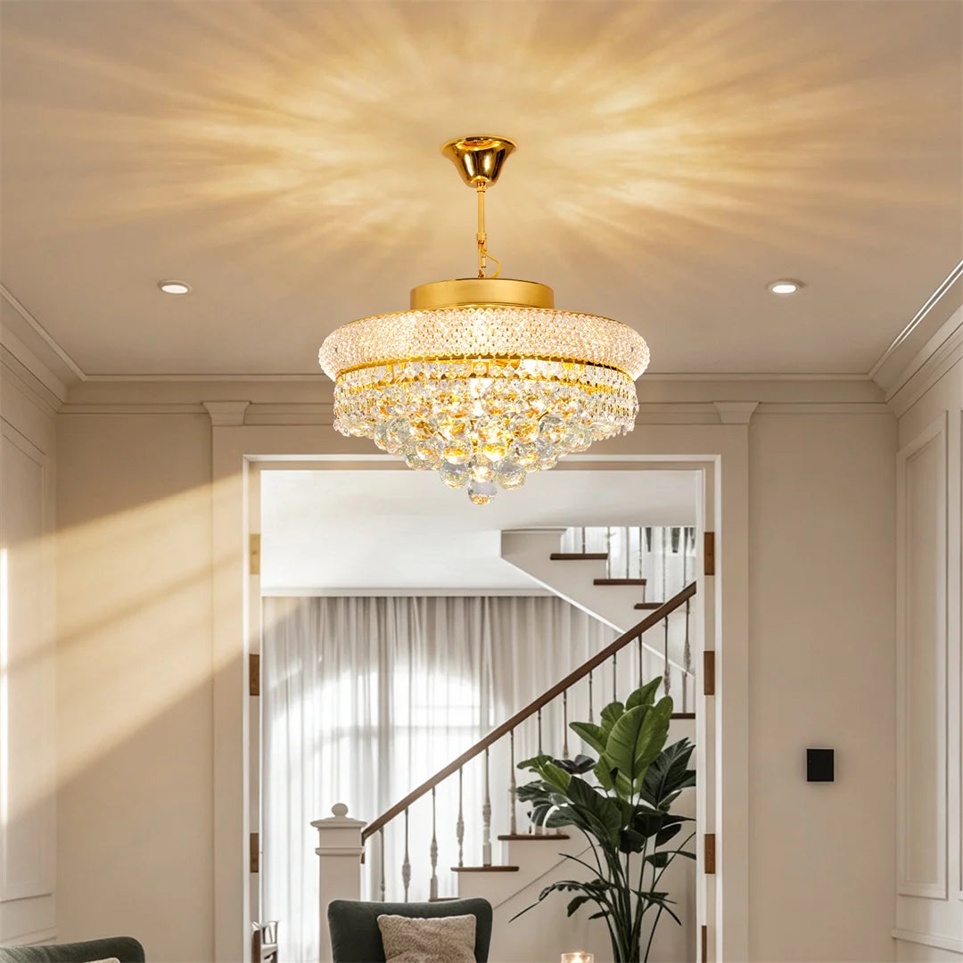 Vrygle Crystal Chandelier Pendant Light for Dining and Living Rooms
