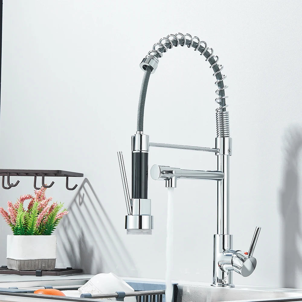 Shinesia Kitchen Spring Pull Down Faucet With 360 Rotation