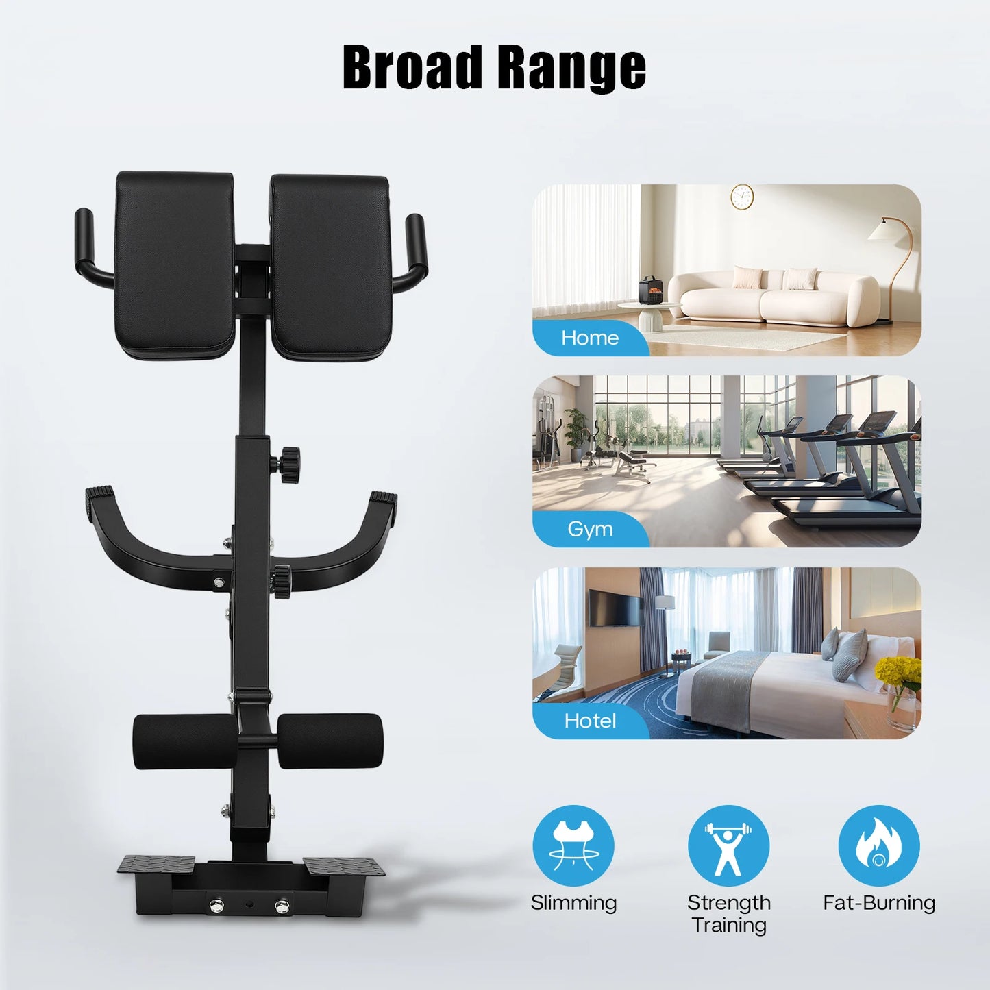 Back Extension Roman Chair With Steel Frame And Adjustable Inclines